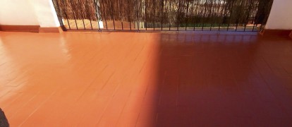 Impermeabilización de terraza con poliurea.